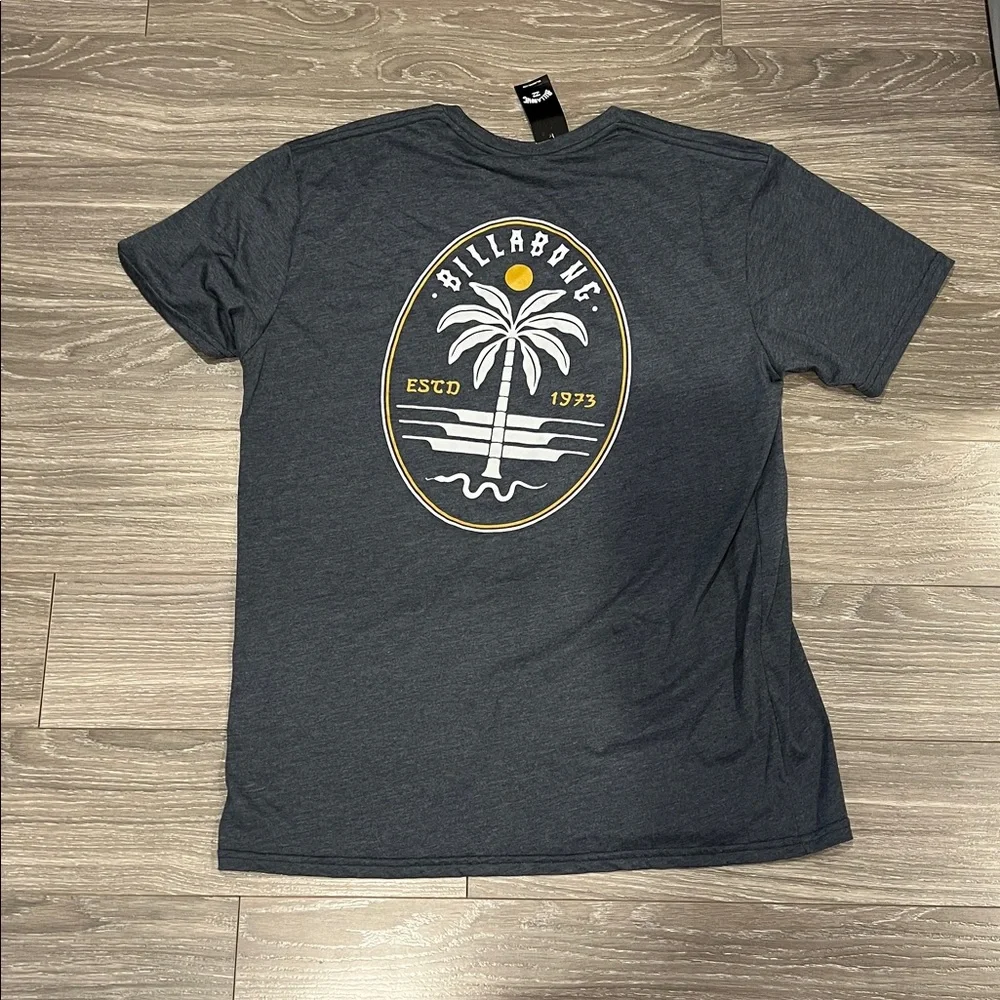 Billabong Dark Blue Palm Tree Tee - Picture 4 of 4